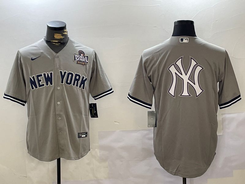 Men New York Yankees Blank Grey Game 2024 Nike MLB Jersey style 102715->new york yankees->MLB Jersey
